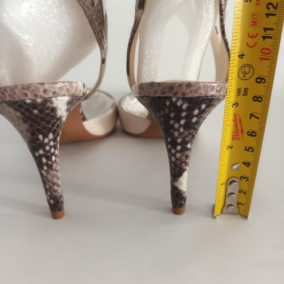 BNIB Nine West Paddysday Heels Pointed Toe Snakeskin print strap Multiple Sizes - Picture 8 of 10